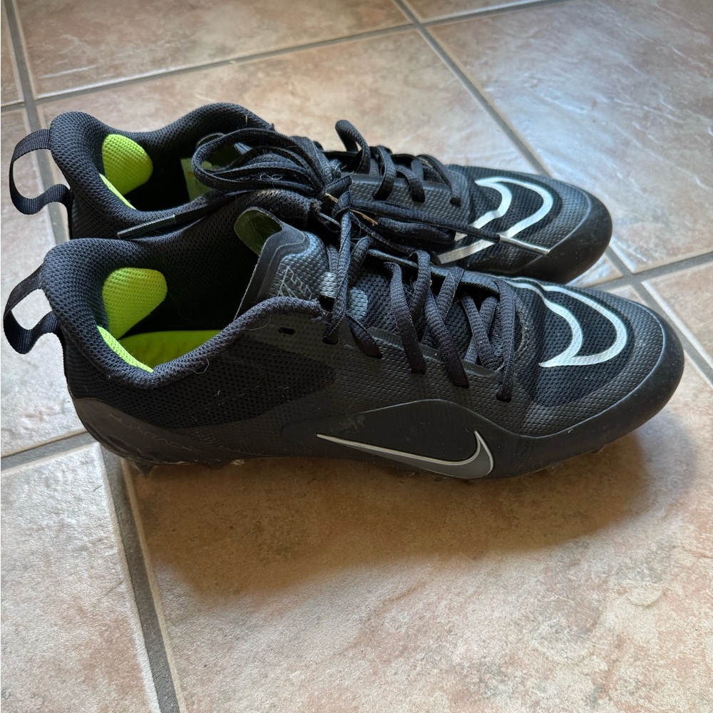 Nike Black and White React Football Cleats